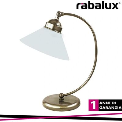Lampa stołowa Rabalux - Brązowa i Biała 21,5cm - Oświetlenie wewnętrzne Lampa stołowa Rabalux - Brązowa i Biała 21,5cm - Oświetlenie wewnętrzne