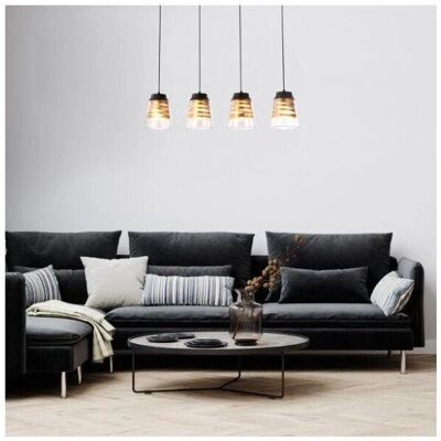 Luce a soffitto RABALUX - Moderna E27 4x Max 60W, Nera Luce a soffitto RABALUX - Moderna E27 4x Max 60W, Nera