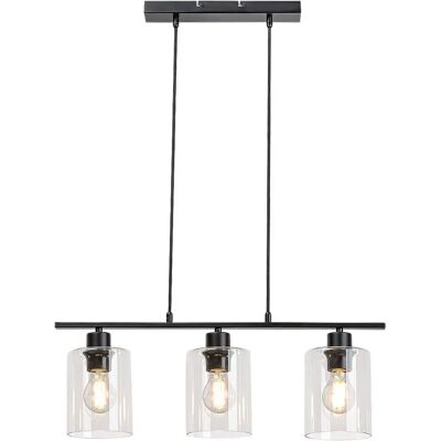 Suspension Rabalux Miroslaw - Noir & Transparent, 3x40W E27 - Publicité Suspension Rabalux Miroslaw - Noir & Transparent, 3x40W E27 - Publicité