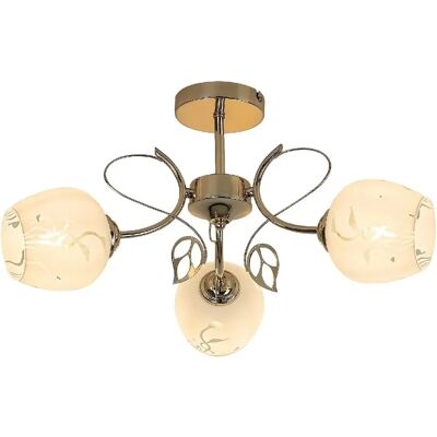 Lampada da soffitto Rabalux Fauna 5098 - Dimmabile 3x40W E27 Oro Bianco Lampada da soffitto Rabalux Fauna 5098 - Dimmabile 3x40W E27 Oro Bianco