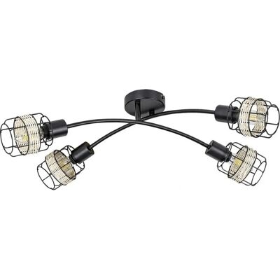RABALUX Indiana Lampada da Soffitto Nera - Illuminazione da Soffitto RABALUX Indiana Lampada da Soffitto Nera - Illuminazione da Soffitto