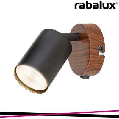 Rabalux Edmund Spot Licht - GU10 Max 25W - Schwarz Eiche Rabalux Edmund Spot Licht - GU10 Max 25W - Schwarz Eiche