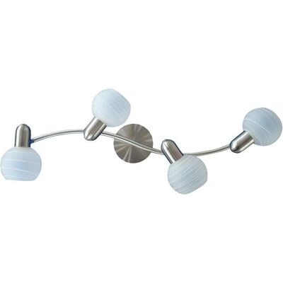 Lampada a soffitto Rabalux Aurel - Cromo / Bianco - 70cm - IP20 - 4x40W Lampada a soffitto Rabalux Aurel - Cromo / Bianco - 70cm - IP20 - 4x40W