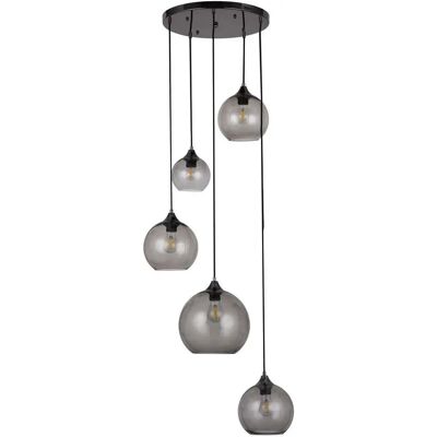 Lampada a sospensione Rabalux Tanesha - Altezza regolabile - Cinque globi in vetro Lampada a sospensione Rabalux Tanesha - Altezza regolabile - Cinque globi in vetro