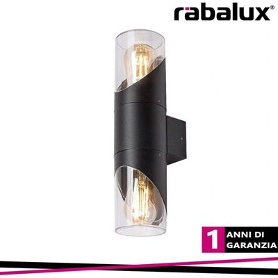 Luce da Parete Novigrad in Alluminio - IP54, 2x28W, Nera Luce da Parete Novigrad in Alluminio - IP54, 2x28W, Nera
