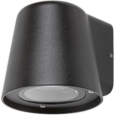 Rabalux Czarna Zewnętrzna Lampa Ścienna - GU10 35W - IP54 Rabalux Czarna Zewnętrzna Lampa Ścienna - GU10 35W - IP54