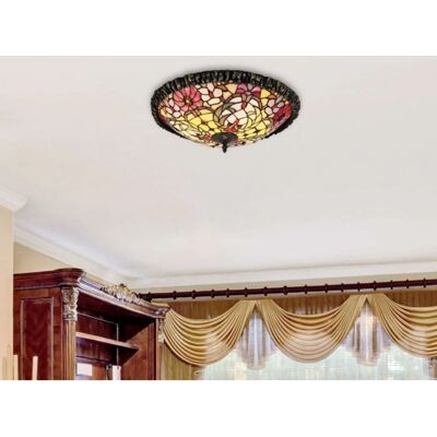 Lampada da Soffitto Rabalux Mirella - Classica, Vetro Tiffany Multicolore - 8087 Lampada da Soffitto Rabalux Mirella - Classica, Vetro Tiffany Multicolore - 8087