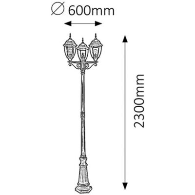 Rabalux Toronto - Lampada da esterno con 3 bracci - IP44 Rabalux Toronto - Lampada da esterno con 3 bracci - IP44