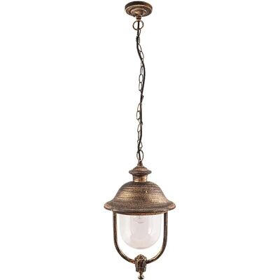 RABALUX Zewnętrzna lampa wisząca New York - Klasyczna, Antyczne złoto, Średnica 24,8cm RABALUX Zewnętrzna lampa wisząca New York - Klasyczna, Antyczne złoto, Średnica 24,8cm