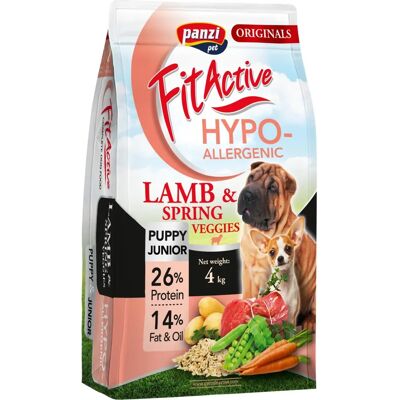 Fit Active FitActive Kölyökkutyák Junior Hipoallergén Bárány Zöldségek 4kg - Száraz Kutyaeledel Fit Active FitActive Kölyökkutyák Junior Hipoallergén Bárány Zöldségek 4kg - Száraz Kutyaeledel