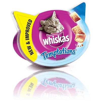 Whiskas Temptations Saumon (60g) - Publicité Whiskas Temptations Saumon (60g) - Publicité