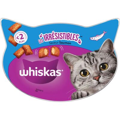 Friandises pour chats Whiskas Temptations au saumon - 8x60g - Publicité Friandises pour chats Whiskas Temptations au saumon - 8x60g - Publicité