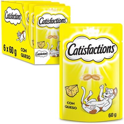 Friandises au Fromage Catisfactions pour Chat - 6 Paquets Friandises au Fromage Catisfactions pour Chat - 6 Paquets