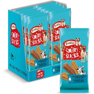 Palitos Dentales Smiley Frolic para Perros - Pack de 10 x 175g Palitos Dentales Smiley Frolic para Perros - Pack de 10 x 175g