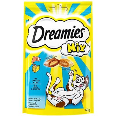 Dreamies Mix lax & ost - Kattgodbit - 60 g Dreamies Mix lax & ost - Kattgodbit - 60 g