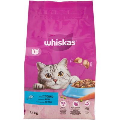 Cibo secco per gatti adulti con tonno WHISKAS - 1,4kg - Completo e bilanciato Cibo secco per gatti adulti con tonno WHISKAS - 1,4kg - Completo e bilanciato
