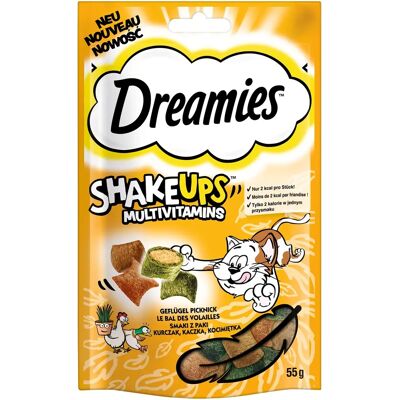 Macskák részére Catisfactions Dreamies Shakeups Multivitamin - Tehén Piknik (6 x 55 g) Macskák részére Catisfactions Dreamies Shakeups Multivitamin - Tehén Piknik (6 x 55 g)