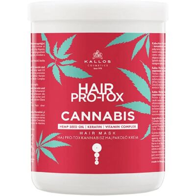 Kallos Cosmetics Pro-Tox Cannabis Haarmaske - Reparatur, 1000ml Kallos Cosmetics Pro-Tox Cannabis Haarmaske - Reparatur, 1000ml