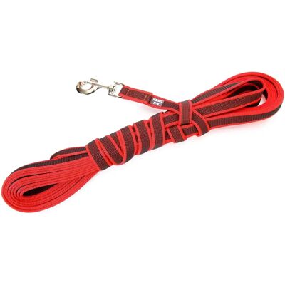 Julius-K9 Rote lange gummierte Leine mit Handgriff für Hunde Julius-K9 Rote lange gummierte Leine mit Handgriff für Hunde