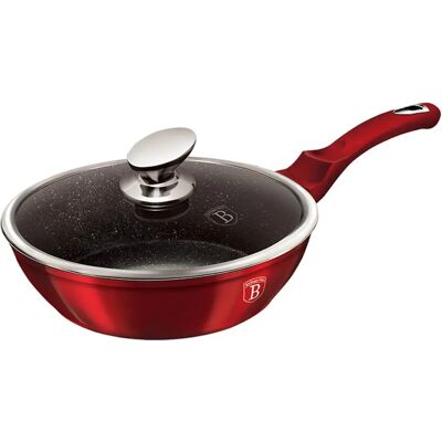 BerlingerHaus Tiefe Pfanne - Burgunder Metallic Line - 24 cm BerlingerHaus Tiefe Pfanne - Burgunder Metallic Line - 24 cm