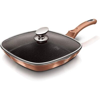 Berlinger Haus Rose Gold 28cm Grillpfanne mit Glasdeckel - Grillpfanne Berlinger Haus Rose Gold 28cm Grillpfanne mit Glasdeckel - Grillpfanne