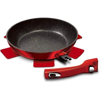 Set de tigăi din aluminiu Burgundy - Tigaie & Wok - 24cm, 2 bucăți Set de tigăi din aluminiu Burgundy - Tigaie & Wok - 24cm, 2 bucăți
