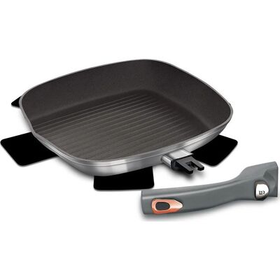 Berlinger Haus Moonlight Titan-Grillpfanne - 28cm, Antihaft, Abnehmbarer Griff Berlinger Haus Moonlight Titan-Grillpfanne - 28cm, Antihaft, Abnehmbarer Griff