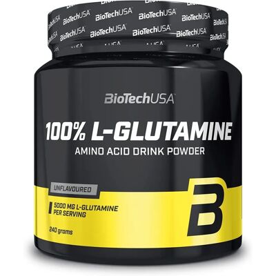 BioTechUSA 100% L-Glutamina - Senza aroma - 240 grammi BioTechUSA 100% L-Glutamina - Senza aroma - 240 grammi