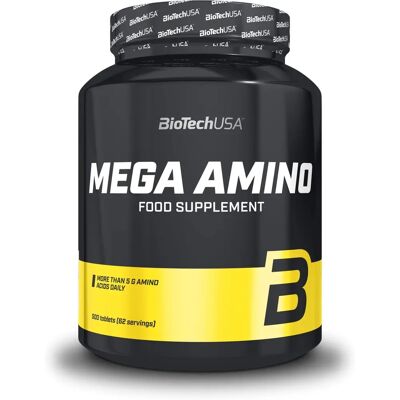 Biotech USA Mega Amino 3200 - Supplément d'acides aminés de haute valeur pour la récupération musculaire - Publicité Biotech USA Mega Amino 3200 - Supplément d'acides aminés de haute valeur pour la récupération musculaire - Publicité