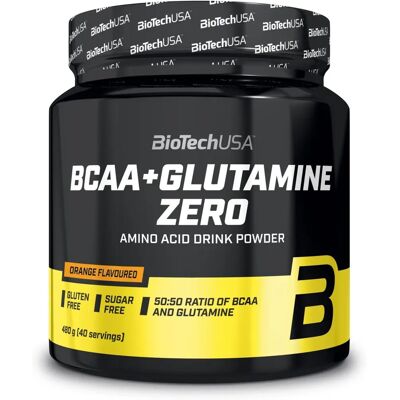 BioTechUSA BCAA + Glutamina Zero - Pomarańcz - 480g - Suplement diety BioTechUSA BCAA + Glutamina Zero - Pomarańcz - 480g - Suplement diety