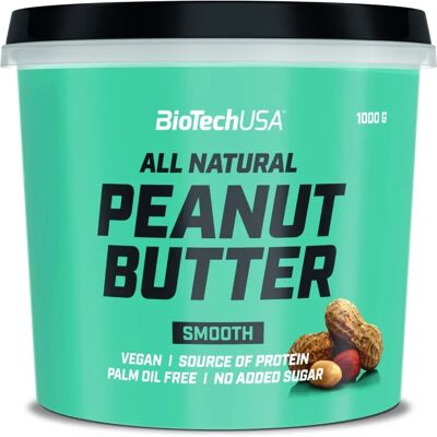 Masło orzechowe BioTechUSA - 1000g, Naturalne, Kremowe Masło orzechowe BioTechUSA - 1000g, Naturalne, Kremowe
