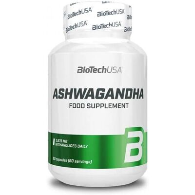 BioTechUSA Ashwagandha - 60 kapszula - Természetes növényi kivonat - Támogatja a relaxációt BioTechUSA Ashwagandha - 60 kapszula - Természetes növényi kivonat - Támogatja a relaxációt