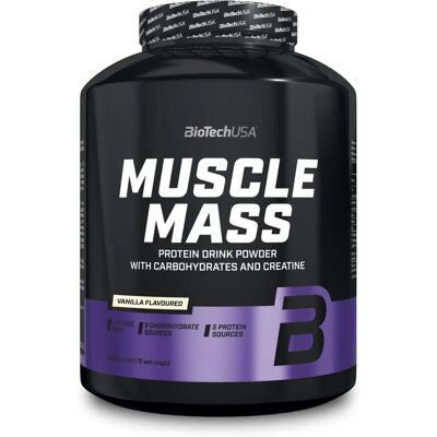 BioTech USA Massa Muscular 4000g - Baunilha - Aumentador de massa muscular rico em calorias BioTech USA Massa Muscular 4000g - Baunilha - Aumentador de massa muscular rico em calorias