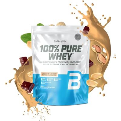 BioTechUSA 100% Pure Whey 1000g Chocolate Peanut Butter - Whey Protein BioTechUSA 100% Pure Whey 1000g Chocolate Peanut Butter - Whey Protein