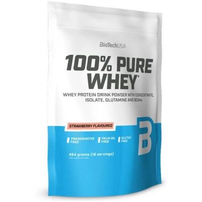 BioTechUSA 100% Tiszta Tejsavófehérje - Eper - 454 gramm BioTechUSA 100% Tiszta Tejsavófehérje - Eper - 454 gramm