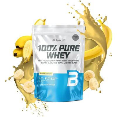 BioTechUSA 100% Pure Whey - Banana - 454 g - Polvere di proteine BioTechUSA 100% Pure Whey - Banana - 454 g - Polvere di proteine