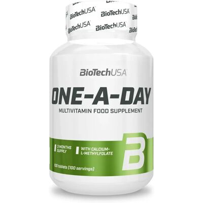 BioTechUSA One-A-Day Multivitaminico 100 Compresse - Supporta la tua alimentazione quotidiana BioTechUSA One-A-Day Multivitaminico 100 Compresse - Supporta la tua alimentazione quotidiana