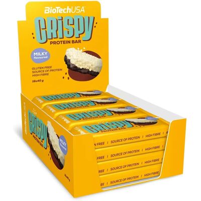 BioTechUSA Milky Knusprige Proteinbar - 16er Pack - Proteinriegel BioTechUSA Milky Knusprige Proteinbar - 16er Pack - Proteinriegel