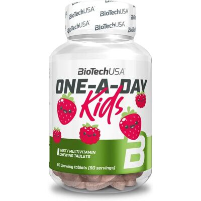 BioTechUSA One-A-Day Kids - Multivitamina com Sabor de Fruta - 90 Comprimidos de Mascar BioTechUSA One-A-Day Kids - Multivitamina com Sabor de Fruta - 90 Comprimidos de Mascar