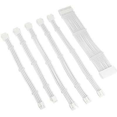 Kolink Core Adept White Braided Power Cable Extension Kit - Power Extension Kolink Core Adept White Braided Power Cable Extension Kit - Power Extension