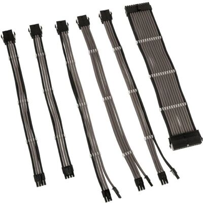 Kolink Gunmetal Grey Braided Cable Extension Kit - PC Power Cables Kolink Gunmetal Grey Braided Cable Extension Kit - PC Power Cables