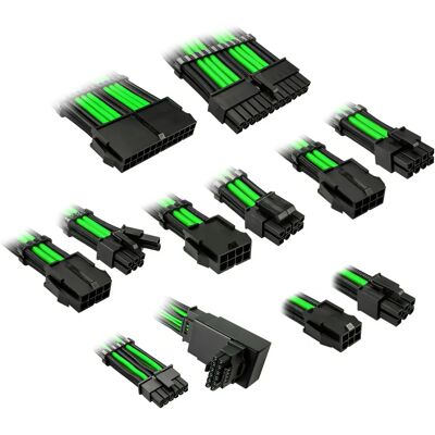 Set de prelungitoare cabluri împletite Venom Green de la Kolink - Putere mare Set de prelungitoare cabluri împletite Venom Green de la Kolink - Putere mare