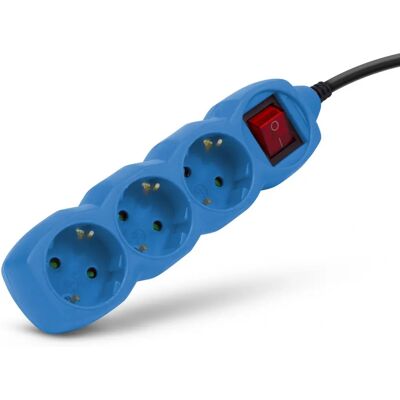 ENTAC - ESEG3-1.5-SW-BL - 3 Anschlüsse - 1,5 m Kabel - Steckdosenleiste ENTAC - ESEG3-1.5-SW-BL - 3 Anschlüsse - 1,5 m Kabel - Steckdosenleiste