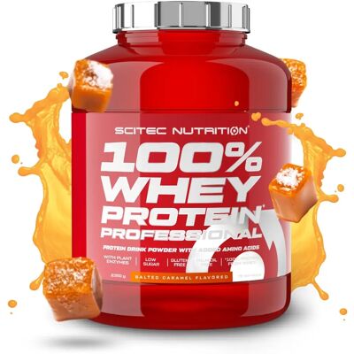 Scitec Nutrition 100% Whey Protein Professional Redesign 2350g - Caramelo Salado Scitec Nutrition 100% Whey Protein Professional Redesign 2350g - Caramelo Salado