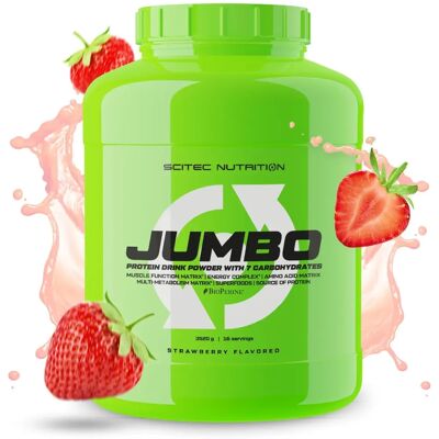 Scitec Nutrition Jumbo 3,52 Kg - Croissance musculaire - Haute teneur en glucides et protéines - Publicité Scitec Nutrition Jumbo 3,52 Kg - Croissance musculaire - Haute teneur en glucides et protéines - Publicité
