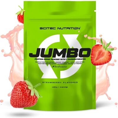 Scitec Jumbo 1320g Fraise - Complément Alimentaire - Publicité Scitec Jumbo 1320g Fraise - Complément Alimentaire - Publicité