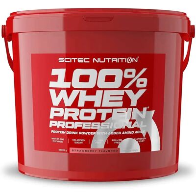 Scitec Nutrition 100% Whey Protein Fraise 5000g - Poudre de Protéines - Publicité Scitec Nutrition 100% Whey Protein Fraise 5000g - Poudre de Protéines - Publicité