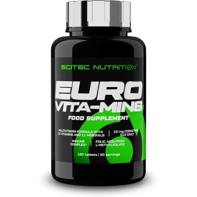 Scitec - Euro Vita-Mins - 120 Tabletter - Publicité Scitec - Euro Vita-Mins - 120 Tabletter - Publicité