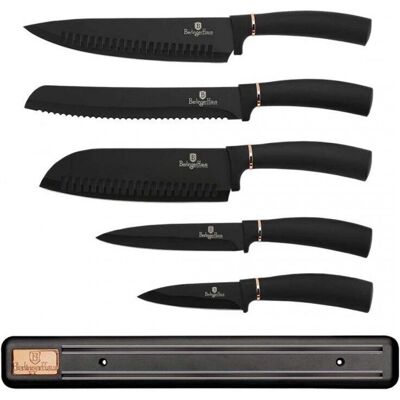Berlinger Haus - Bh-2535 Rosa Negra - 6 piezas - Knife Set Berlinger Haus - Bh-2535 Rosa Negra - 6 piezas - Knife Set