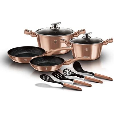 BerlingerHaus Rose Gold 10-teiliges Kochgeschirr-Set BerlingerHaus Rose Gold 10-teiliges Kochgeschirr-Set